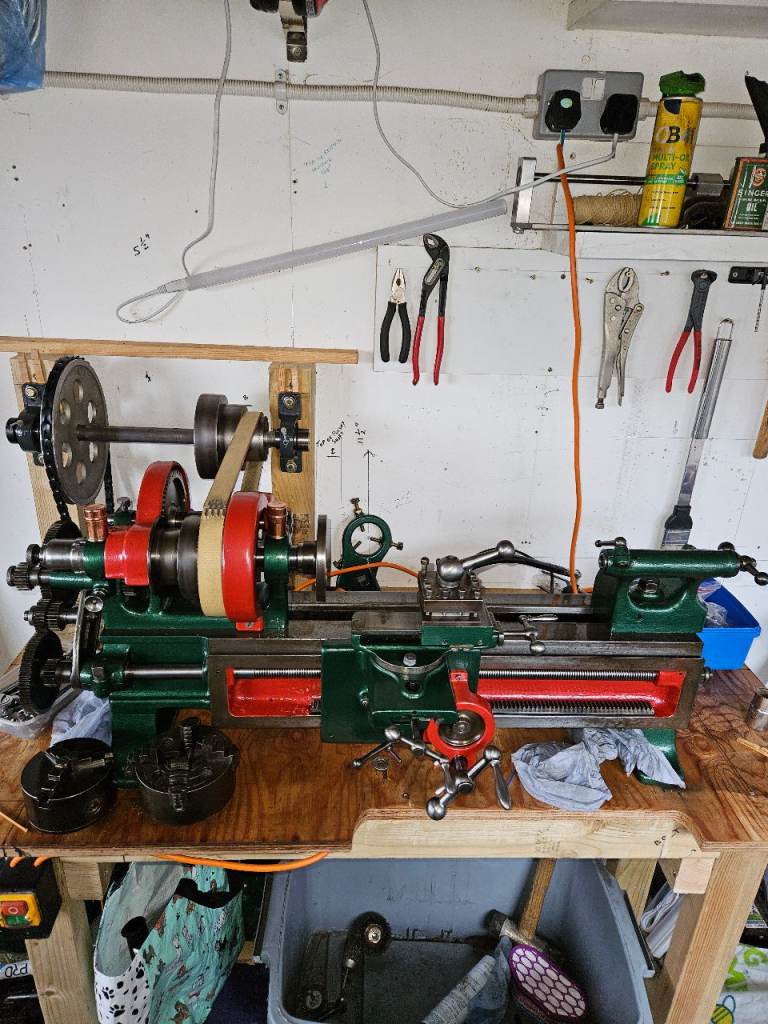 Vintage James Spencer & Co Hollinwood Manchester Lathe - Good Condition