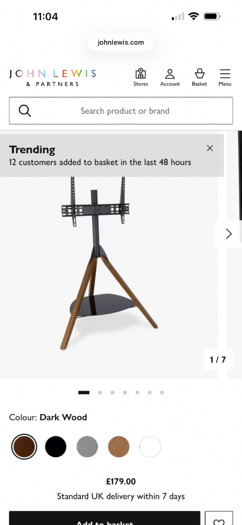 AVF Hoxton Tripod TV Stand 