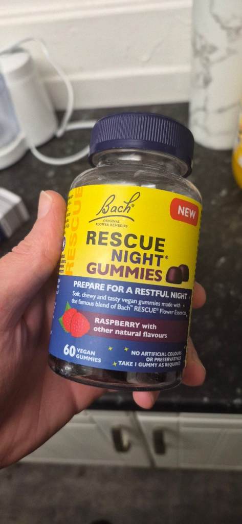 Bach Rescue Night Gummies - Raspberry Flavour, 60 Vegan Gummies