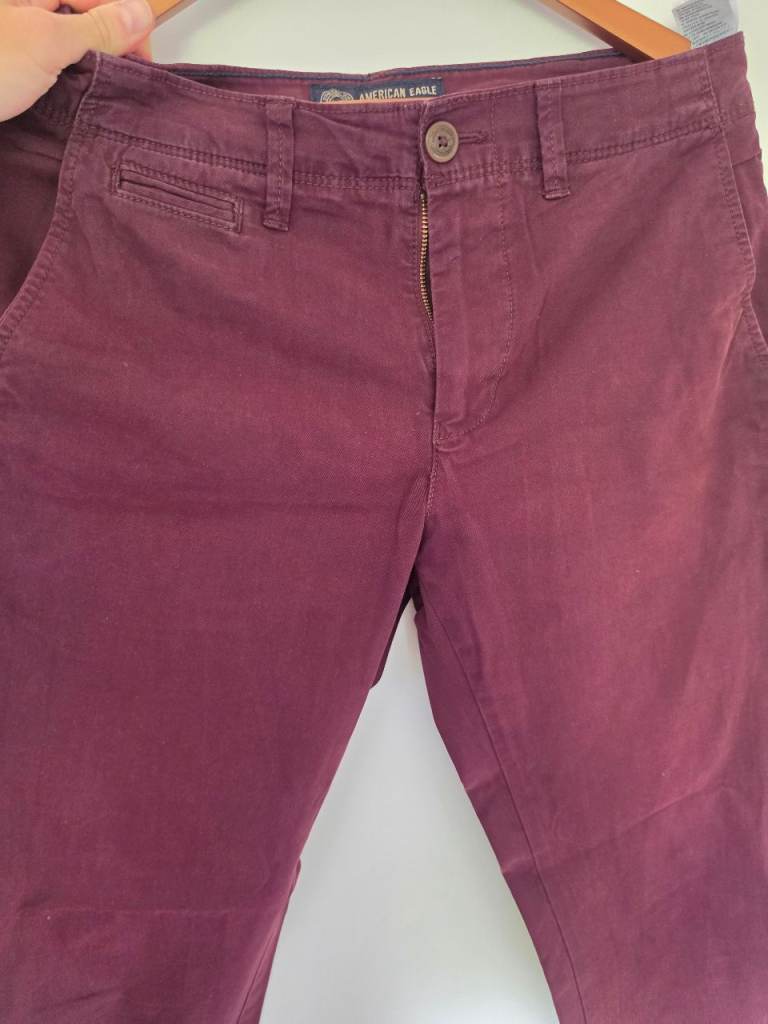 American Eagle Men's Chinos – Dark red, Good Condition