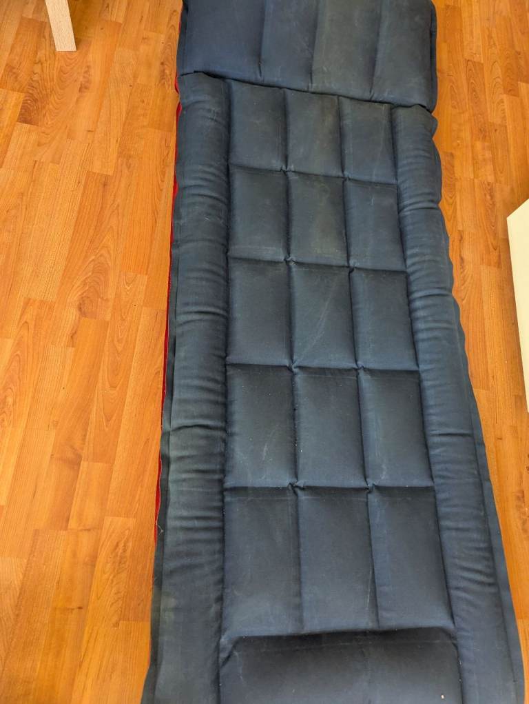 Free Comfortable Inflatable Camping Mat - Navy Blue/red