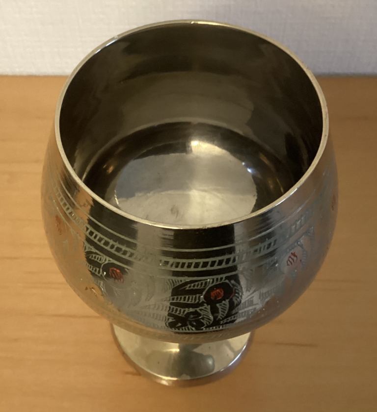 Vintage Brass Indian Goblet