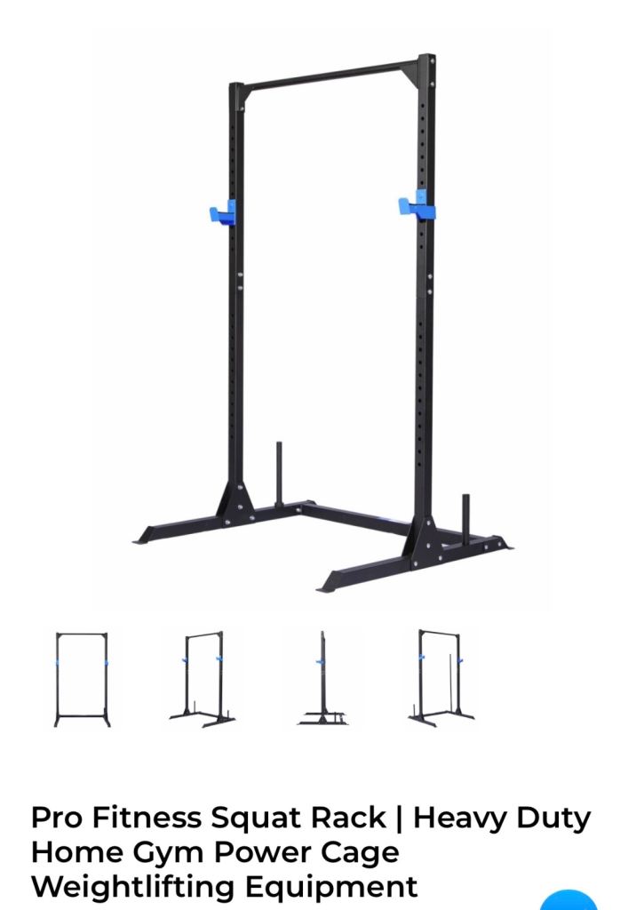 Complete Home Gym Setup – Squat Rack, Olympic Bar, Bench, Weights & Dumbbells