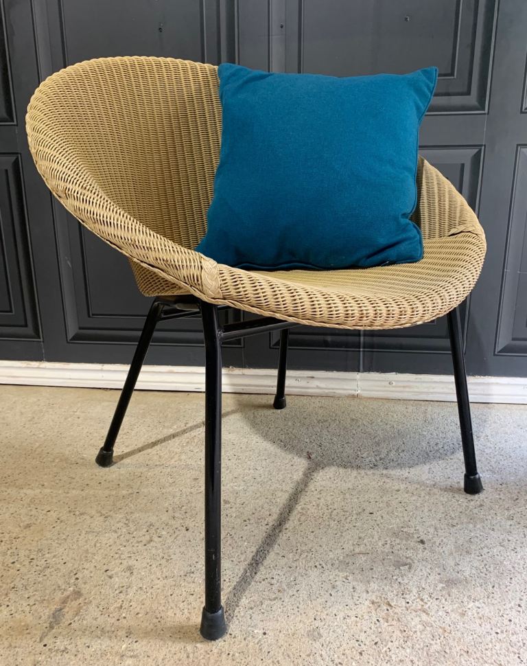 image for Vintage Lloyd Loom Lusty Mid Century Retro Satellite Lounge Moon Chair 50s 60s