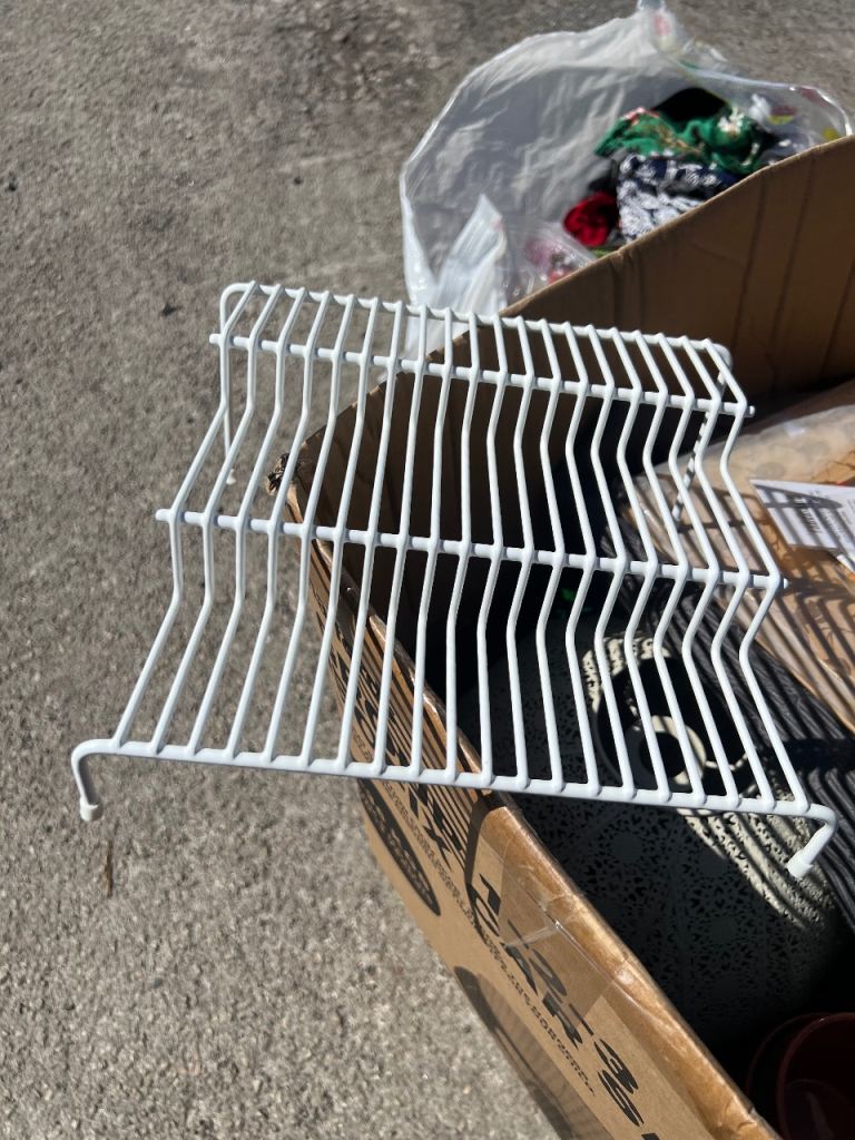 White Wire Shelf Unit - Good Condition