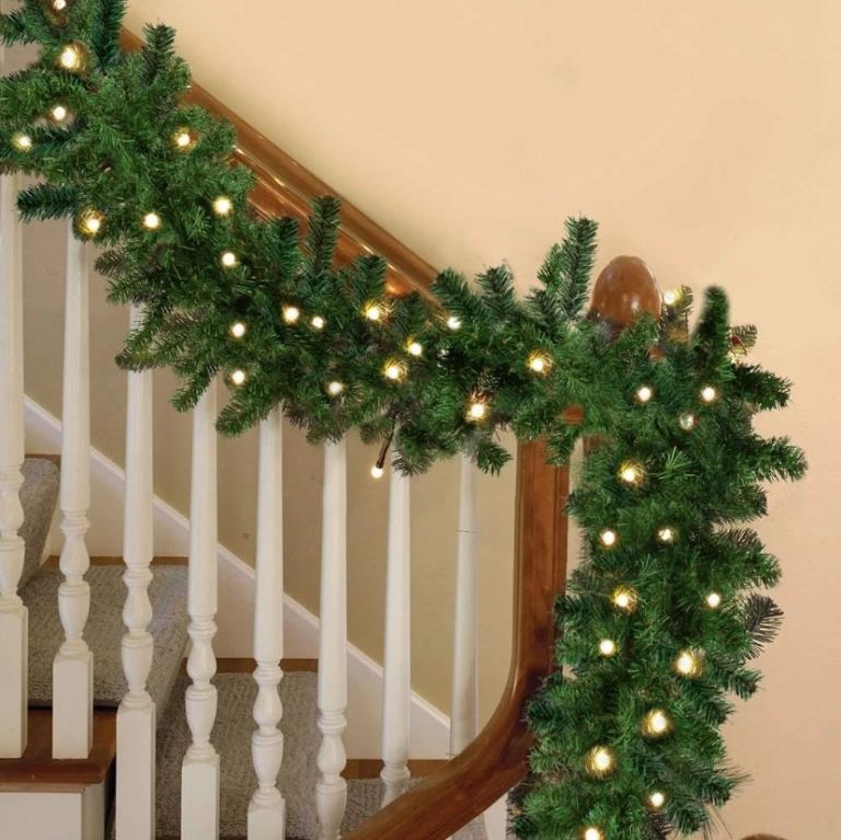 John Lewis Christmas Garland - 8ft - Fireplace or Banisters