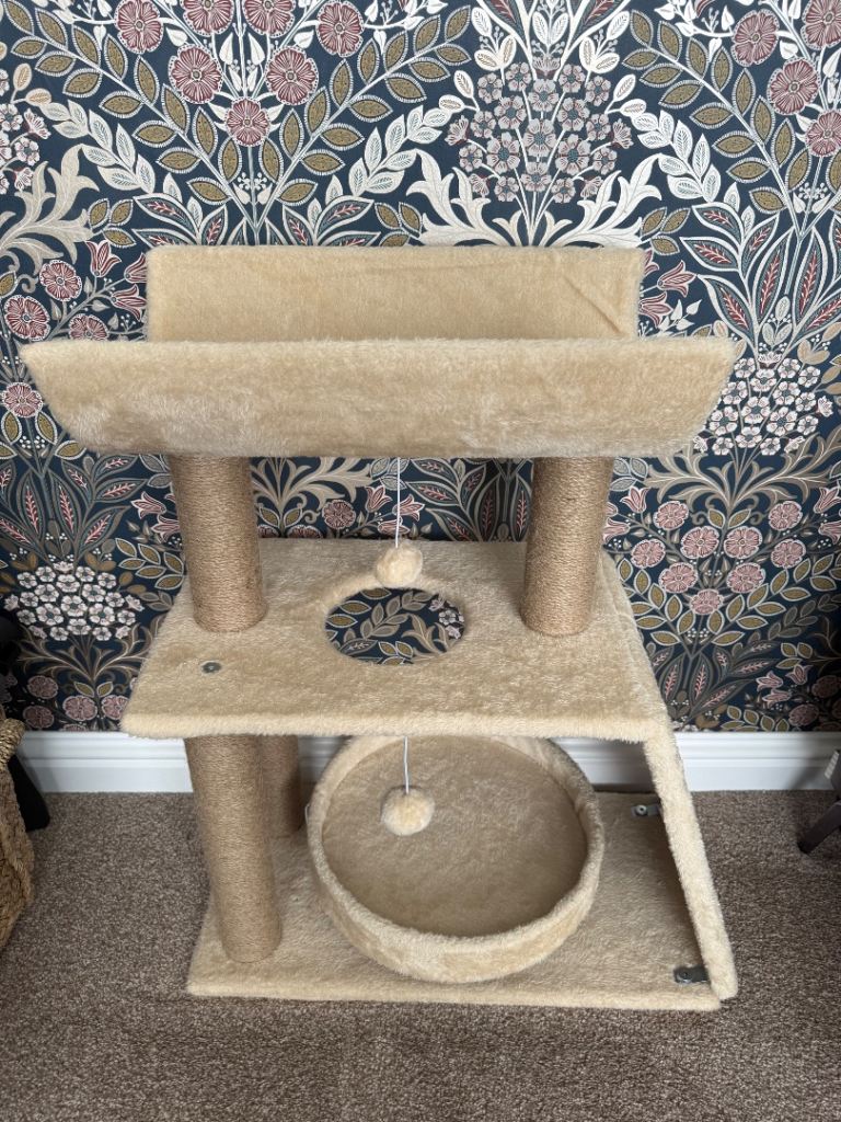  PAWHUT Cat Tree for Cats with Scratching Posts Pad with Perch Ball Toy