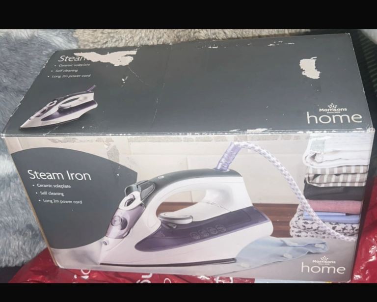 Morrisons steam iron - Purple
