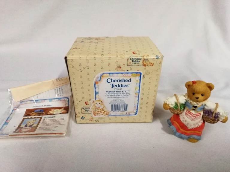 Cherished Teddies Bear "Sophia" Boxed With Certificate