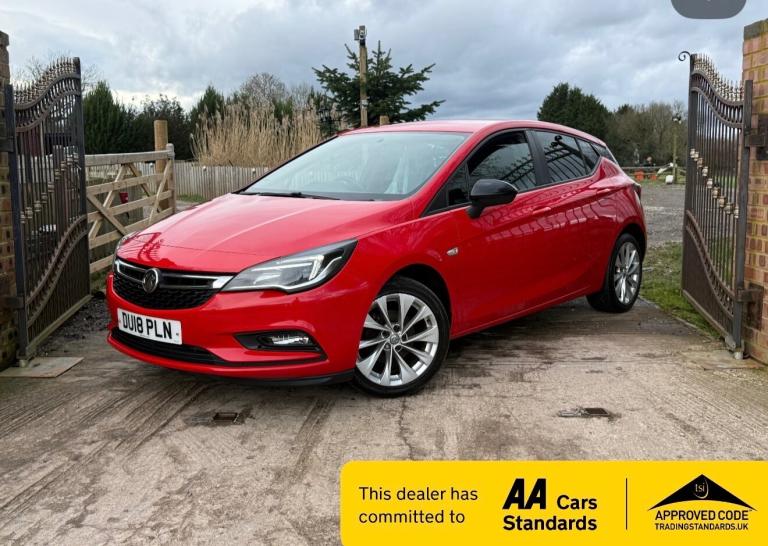 2018 Vauxhall Astra 1.4i 16V DESIGN 5DR 119K (RED) F.S.H AA APPROVED  HATCHBACK Petrol Manual