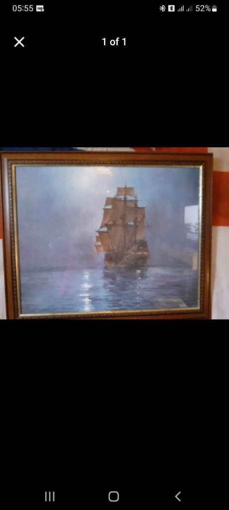 Original Montague Dawson cresent moon 