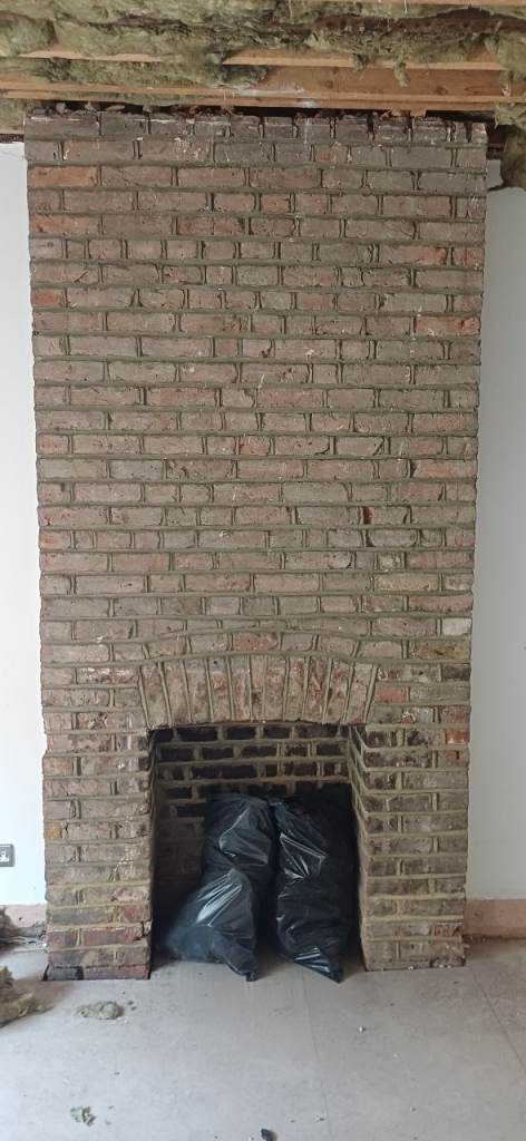 Fire place red bricks 