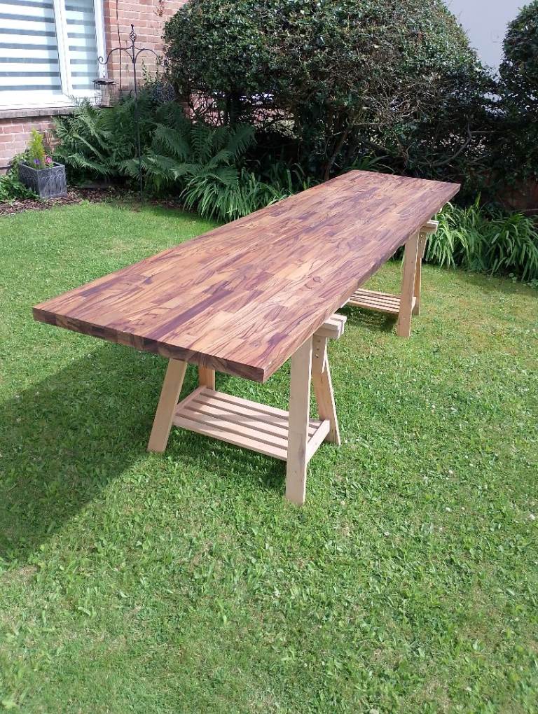 Solid African Zabrano Hardwood Kitchen Top, Sideboard, Table, Office Table, Shop Display Counter.