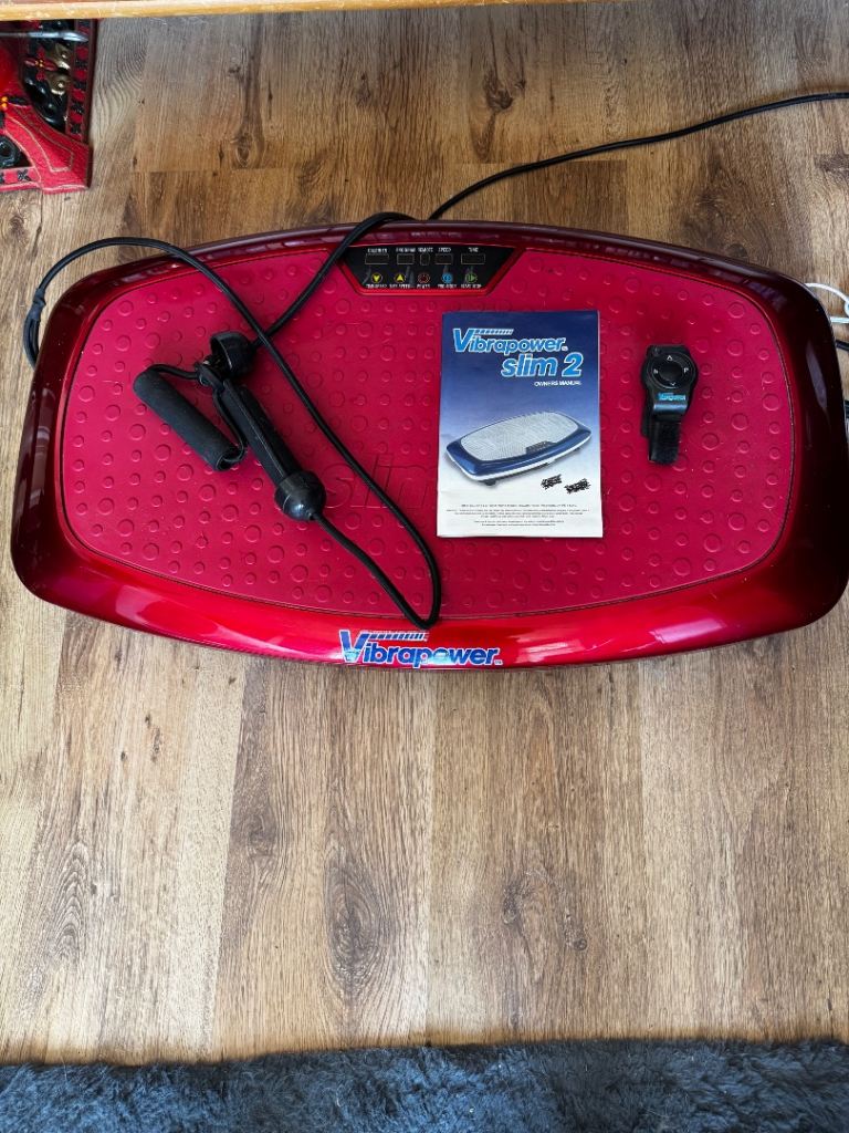 Vibrapower Slim 2 Vibration Plate – Red, Good Condition