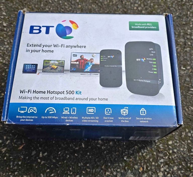 BT Wi-Fi Home Hotspot 500 Kit (black, boxed)