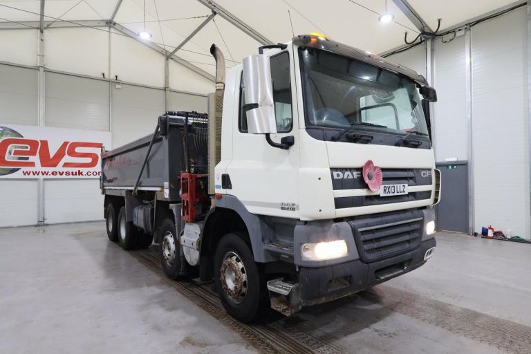 2013 (13 PLATE) DAF CF 85.410 8x4 Euro 6 Tipper Grabs