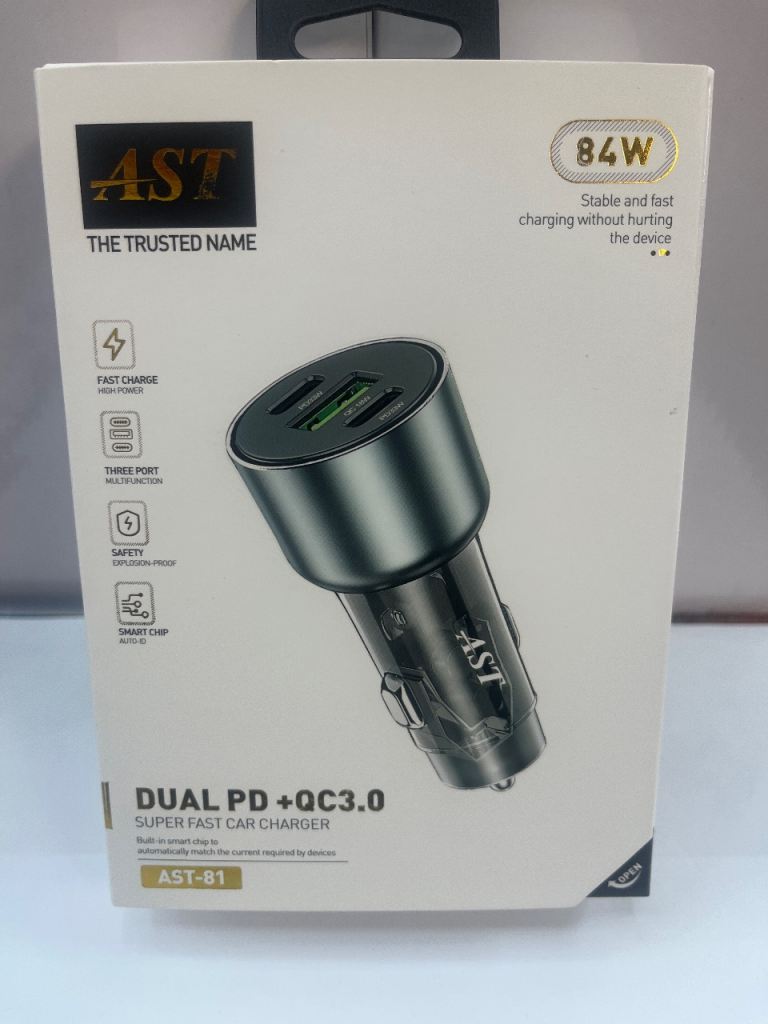 AST Dual PD + QC3.0 Car Charger
