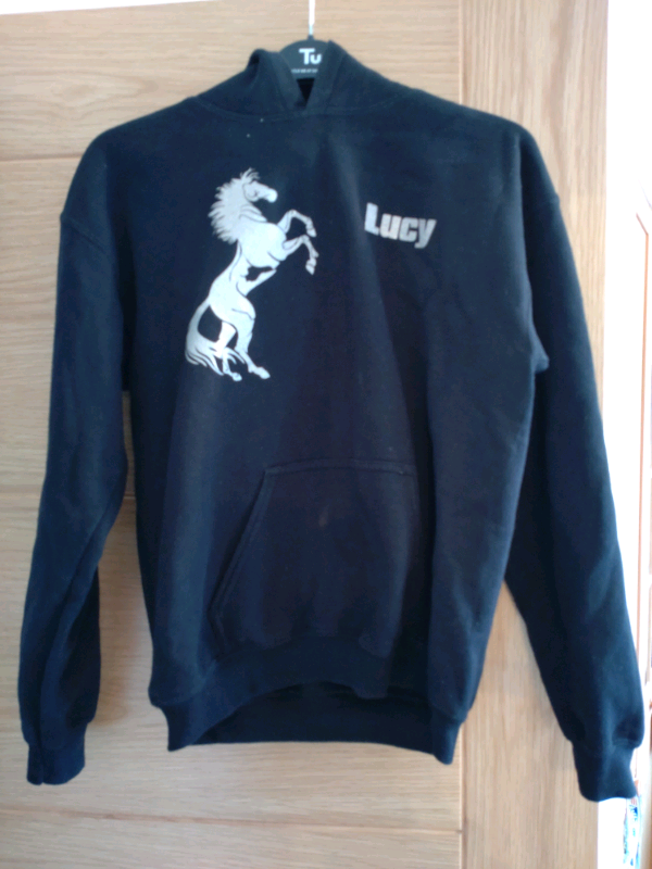 Black Lucy Horse Riding Hoodie - Youth Large (~8-10 Years)