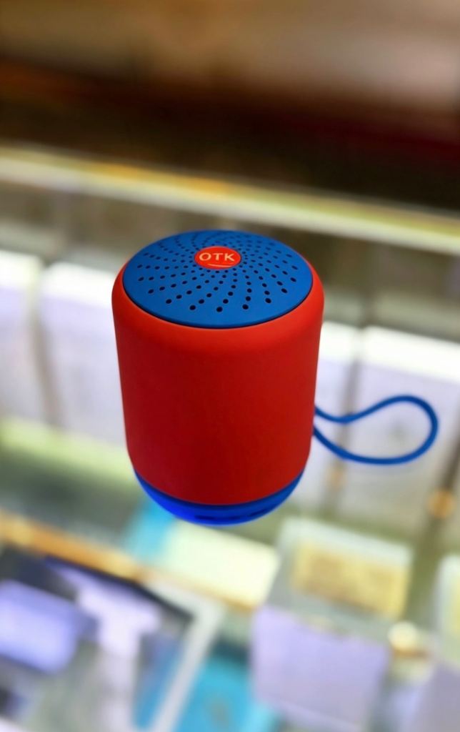 OTK Portable Bluetooth Speaker - Red and Blue, NEW