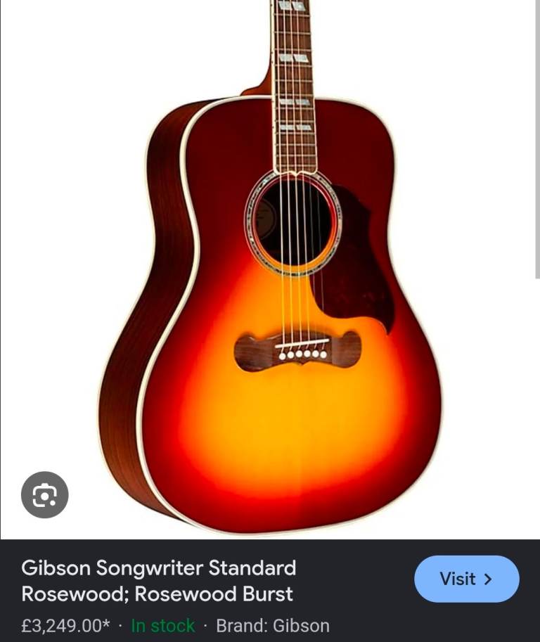 swaps/pxchange - Gibson Songwriter Standard Acoustic Guitar - Rosewood Burst, Excellent