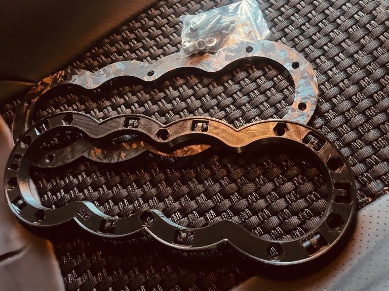 Audi front honeycomb grill logo emblem bracket 385mm with logo