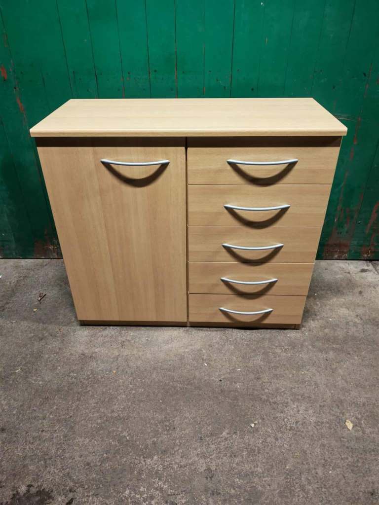 Modern beech effect sideboard 