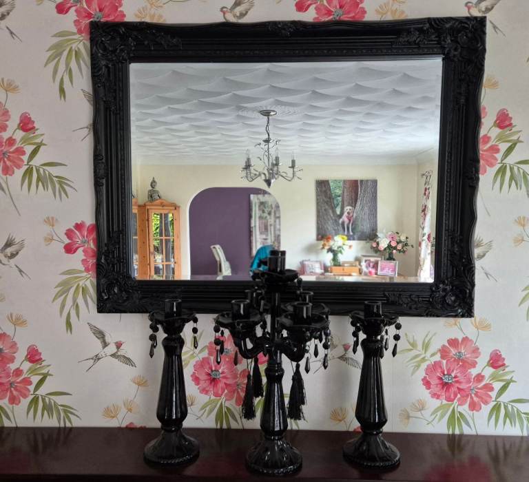 Mirror & Candle Sticks