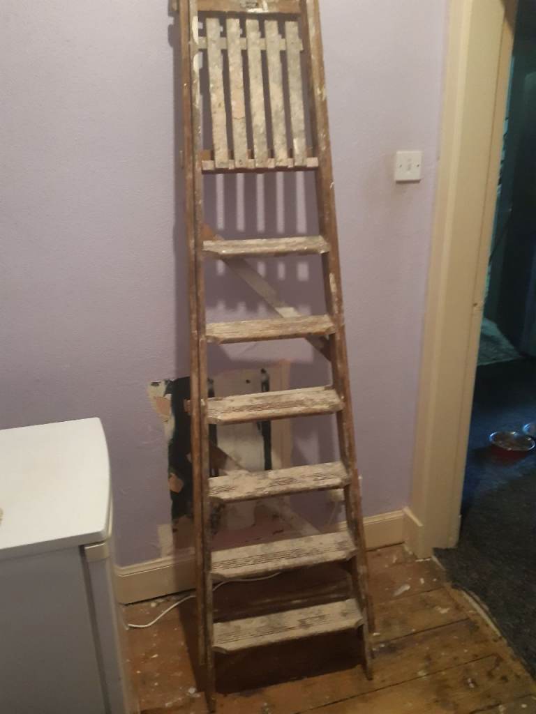 Wooden step ladders