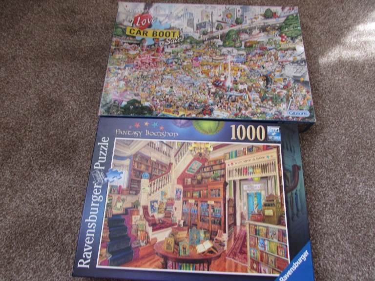 Two 1000-Piece Jigsaw Puzzles – Ravensburger and Car Boot Sale