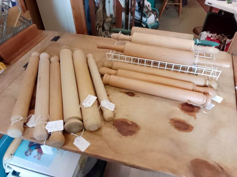 Selection of Vintage Rolling Pins. Sold Separately, Prices range from £5 - £7.
