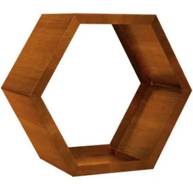 Coreten Steel Hexagonal Metal Log Store