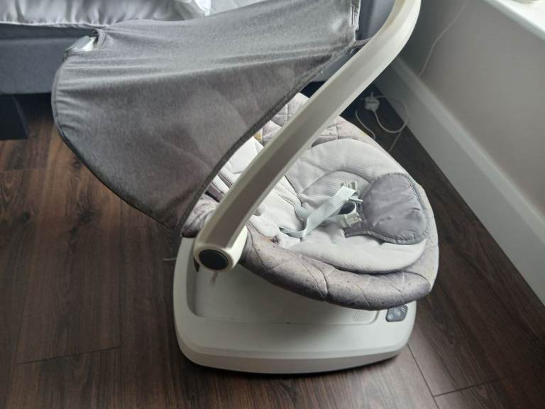 Baby Bouncer Chair with Hood - Grey, Good Condition