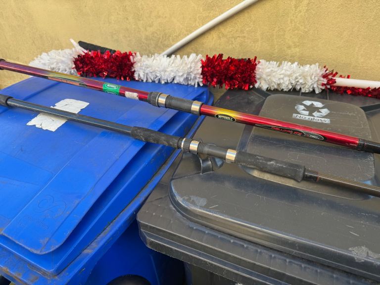 Fishing rods x2 Mitchell and an unbranded  fiber glass