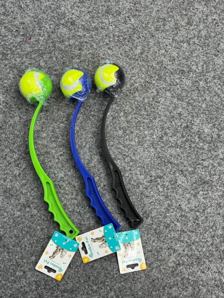 Dog Ball Thrower Launcher with Tennis Ball – Interactive Pet Toy