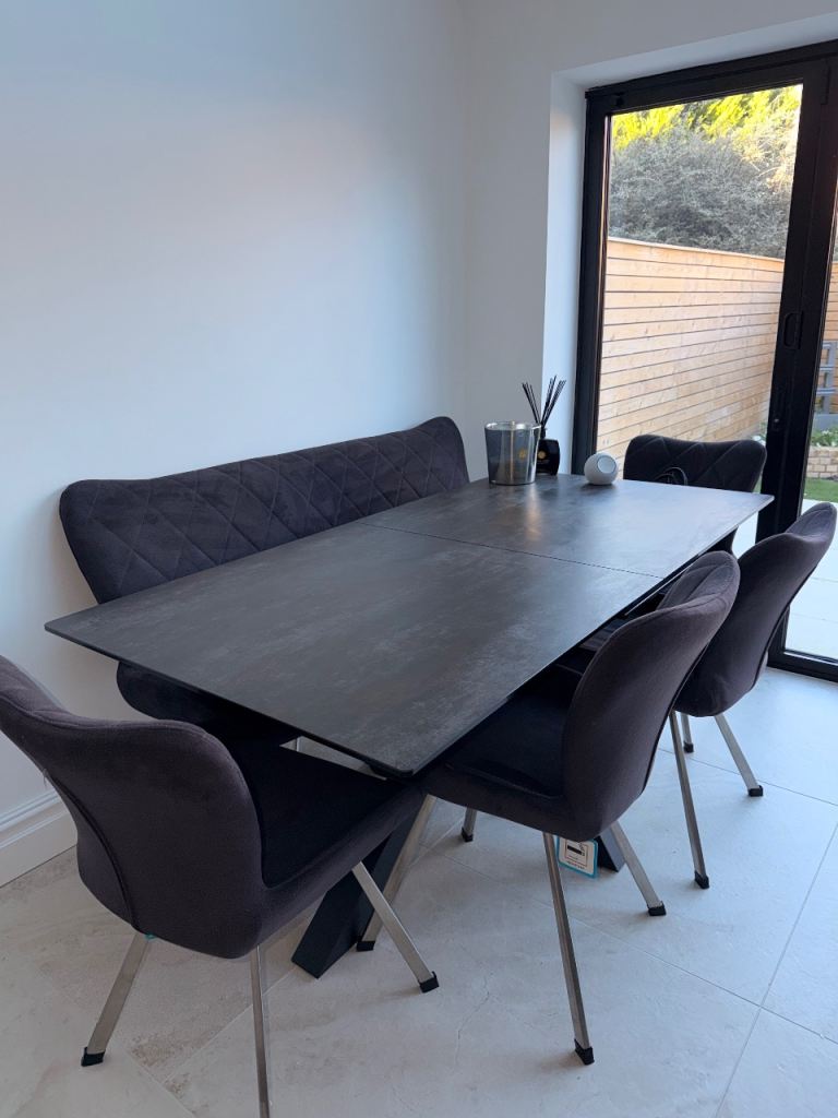 Stokers extendable dining table and chairs set 