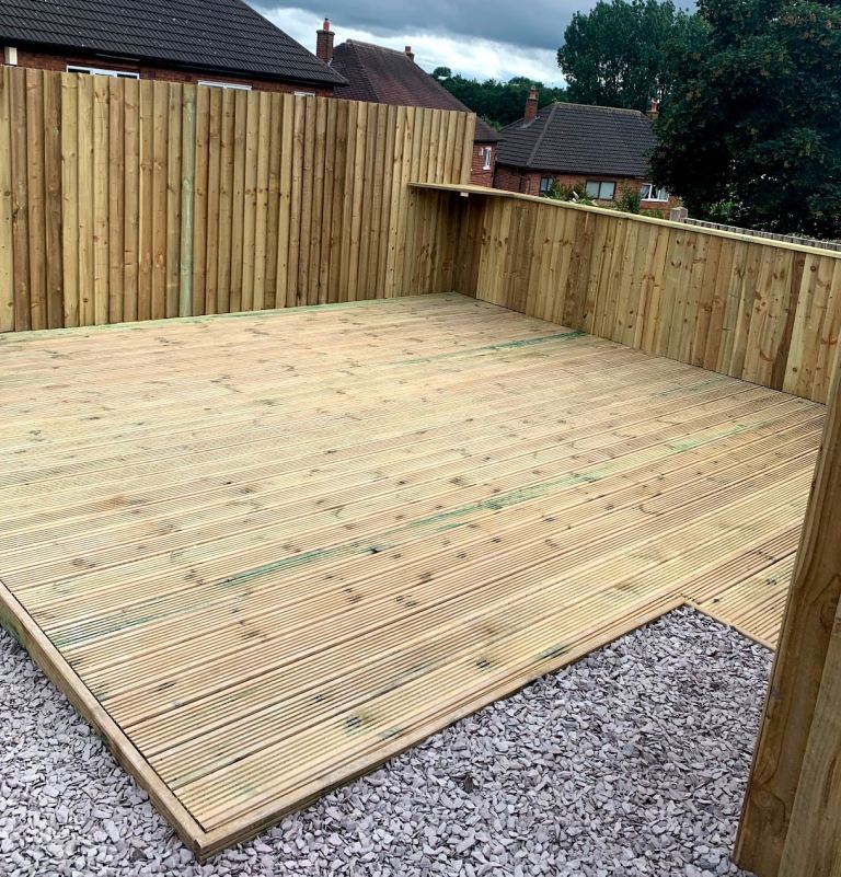 Garden Wood Decking Platform Kit - Outdoor Patio Base