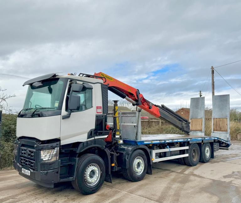2016 RENAULT C430 CRANE PLANT RECOVERY BEAVERTAIL 32T CHEESEWEDGE RAMP EURO-6