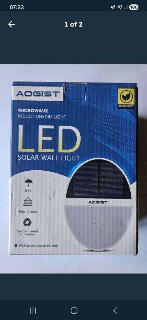 AOGIST LED SOLAR  WALL LIGHTS