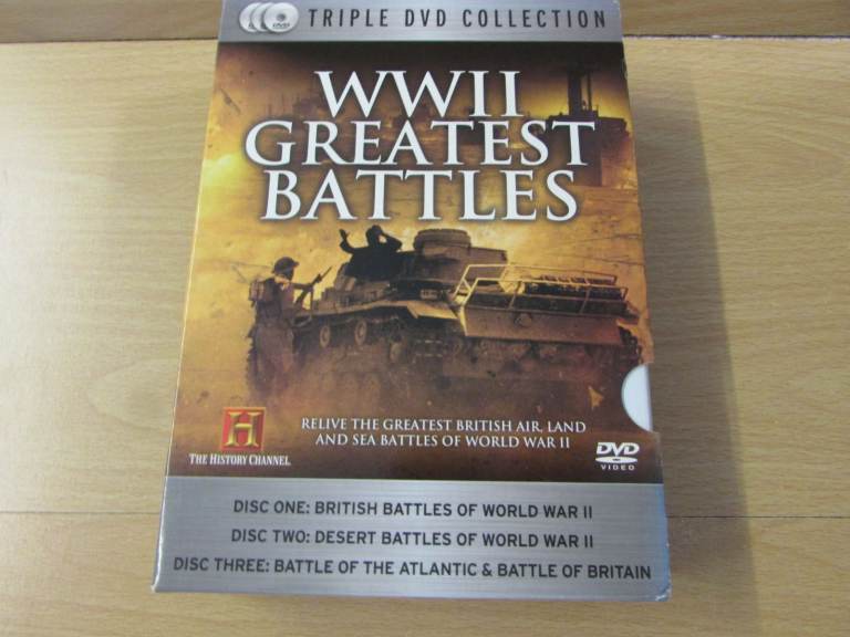FREE Brilliant Triple DVD Collection of WWII GREATEST BATTLES - History Channel.