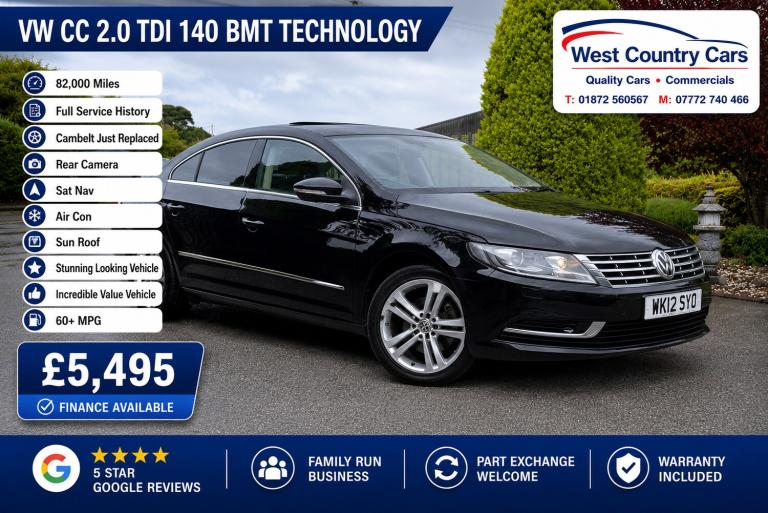 2012 Volkswagen CC 2.0 TDI BlueMotion Tech 4dr COUPE Diesel Manual