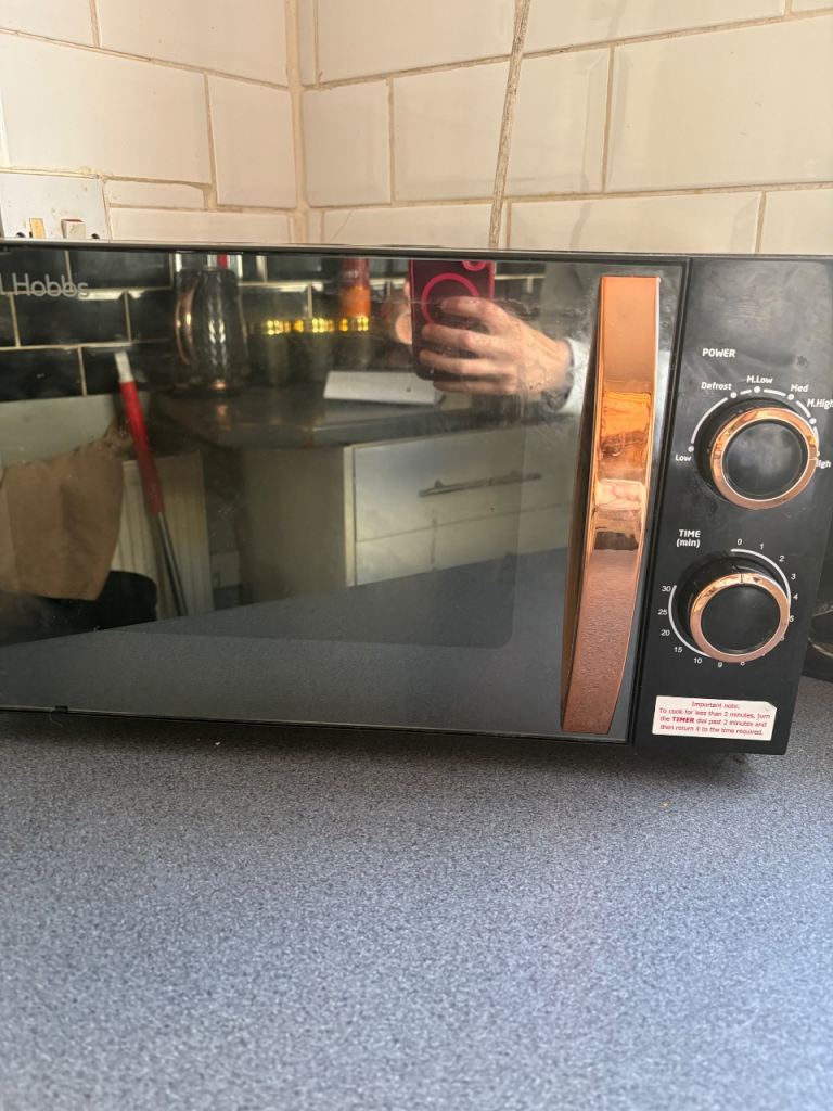 Russell Hobbs Black & Copper Microwave - Good Condition
