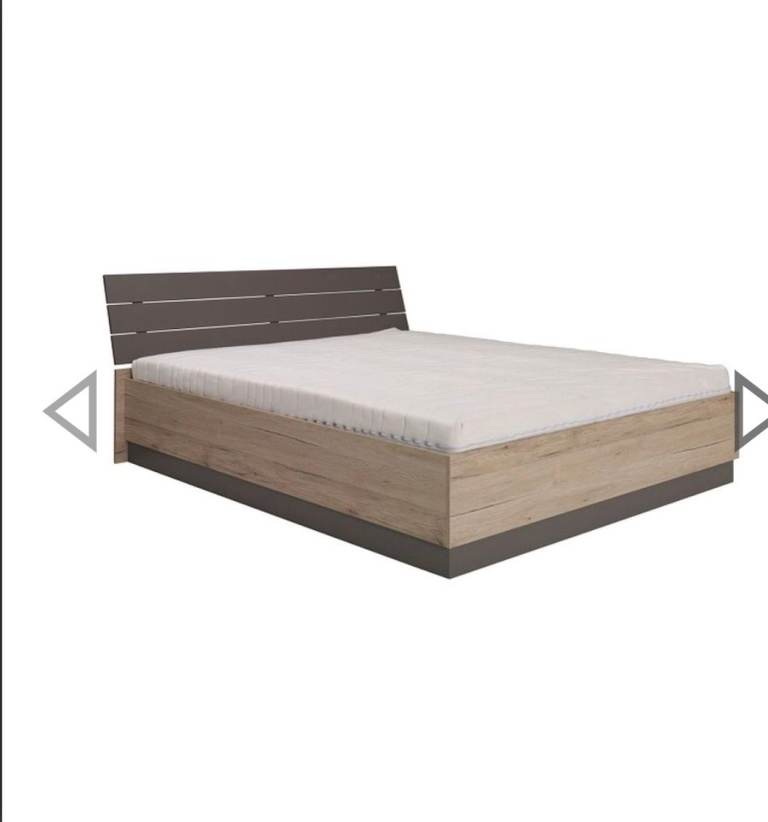 Modern Kingsize Bed with storage and mattress and 2 cabinets