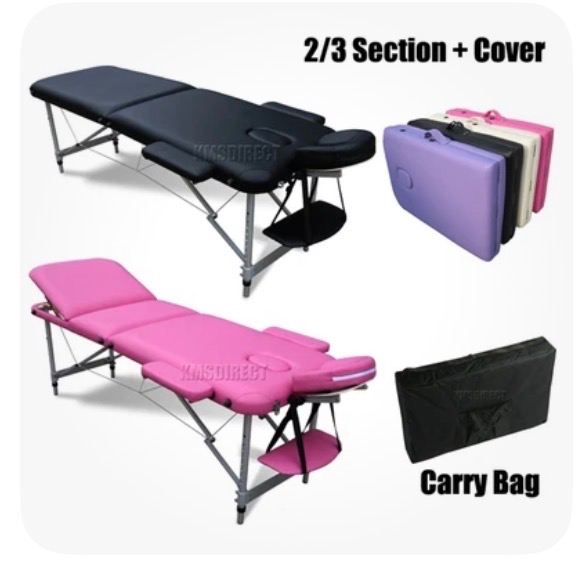  Portable Massage Table – Pink with Carry Bag
