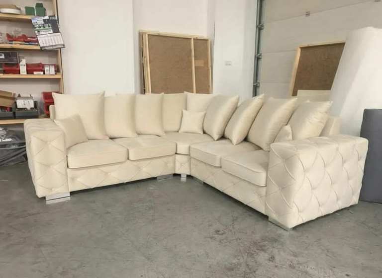 Modern corner L shape sofa ~ Grey corner couch