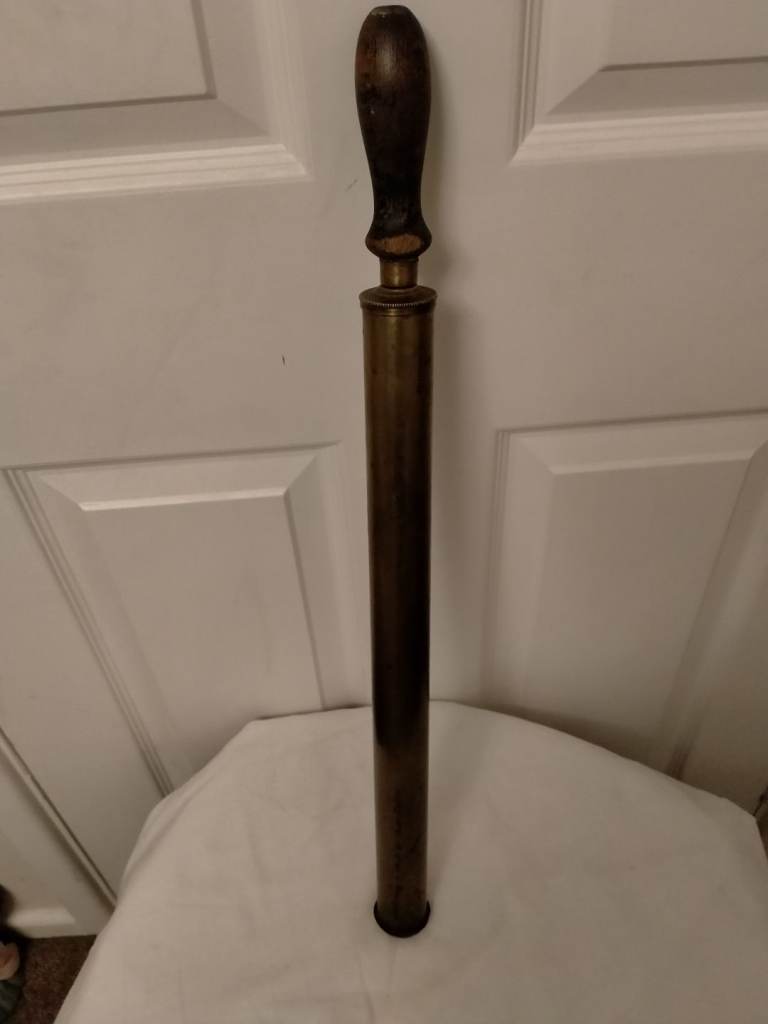 Vintage Brass garden sprayer with wooden handle