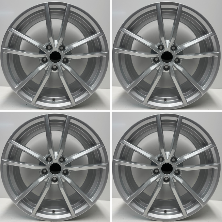 VW Golf Pretoria 19” Style Alloy Wheel Set Hyper Silver Caddy A3 Leon MK7 MK7.5