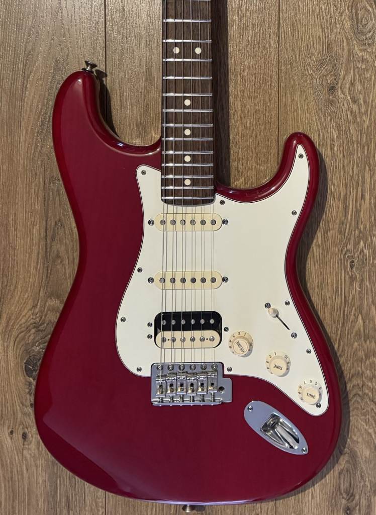 Fender GC USA Stratocaster Pro HSS Crimson Red Transparent - Trades