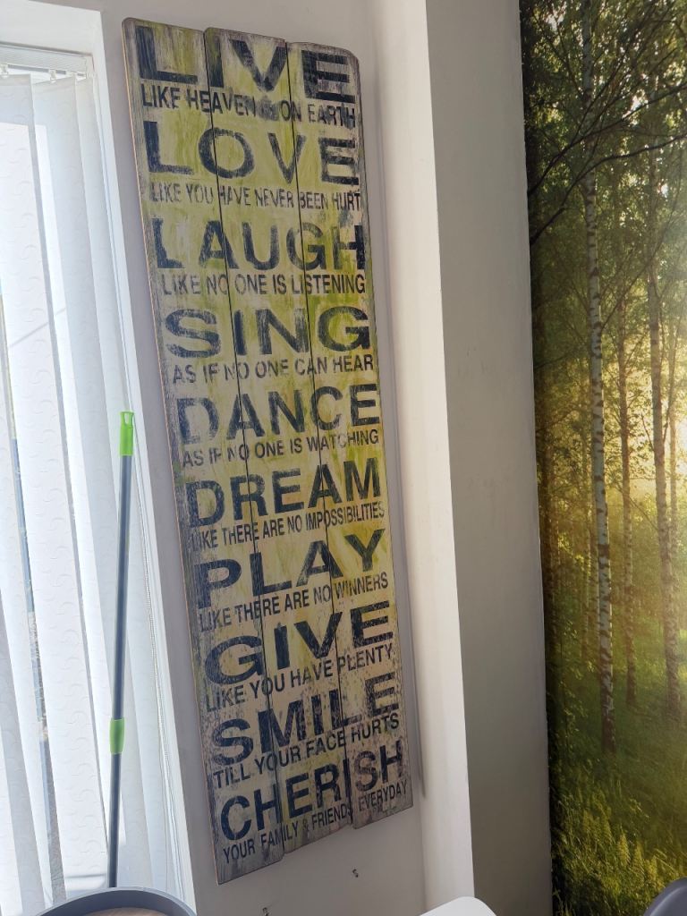 Large industrial rustic wooden sign