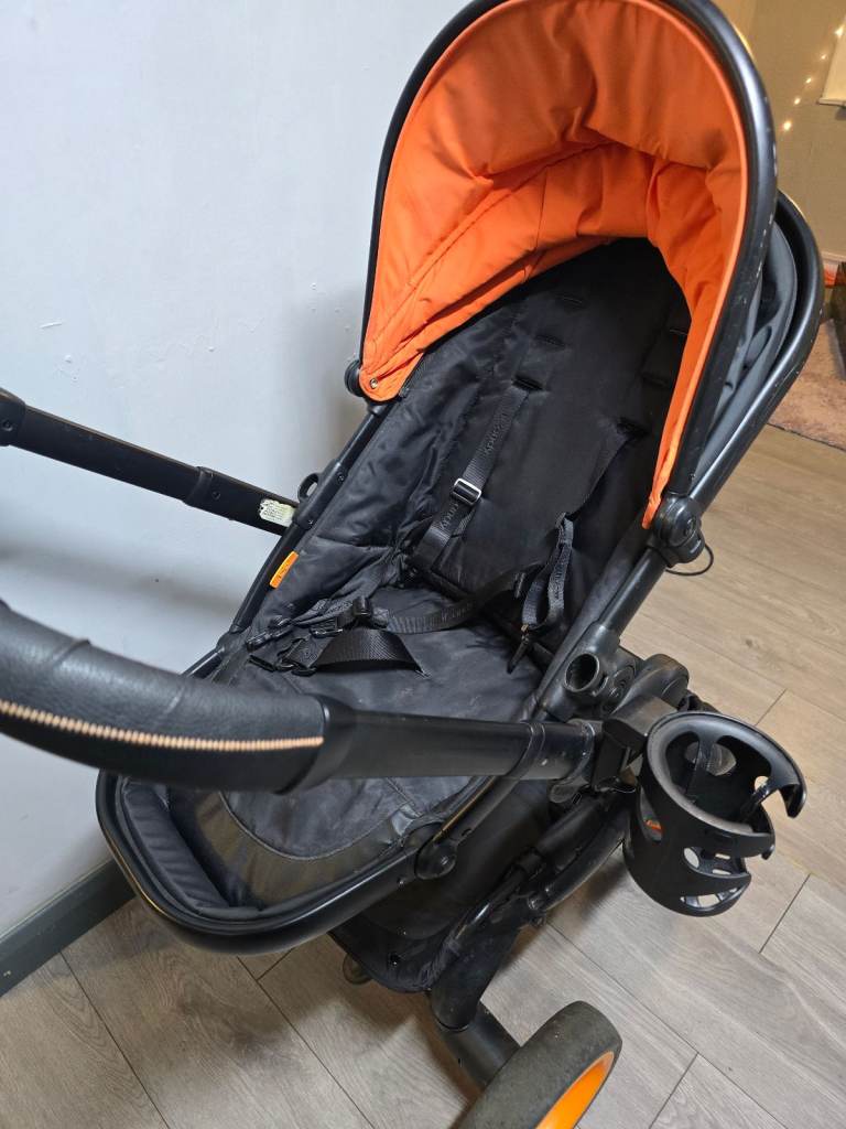 iCandy designer collection Peach-Black Carrycot & Pushchair Combo