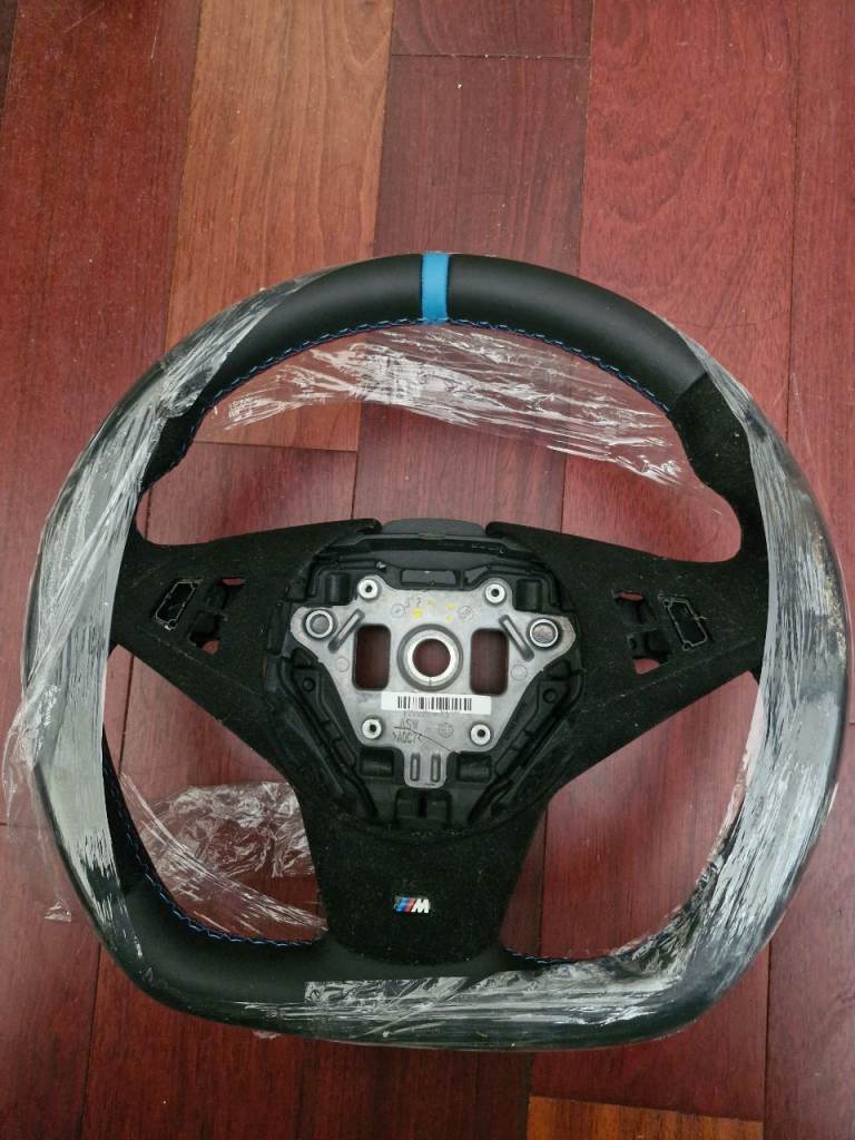  BMW M Performance Style Flat Bottom Steering Wheel – F Series – Alcantara – OEM Coreq